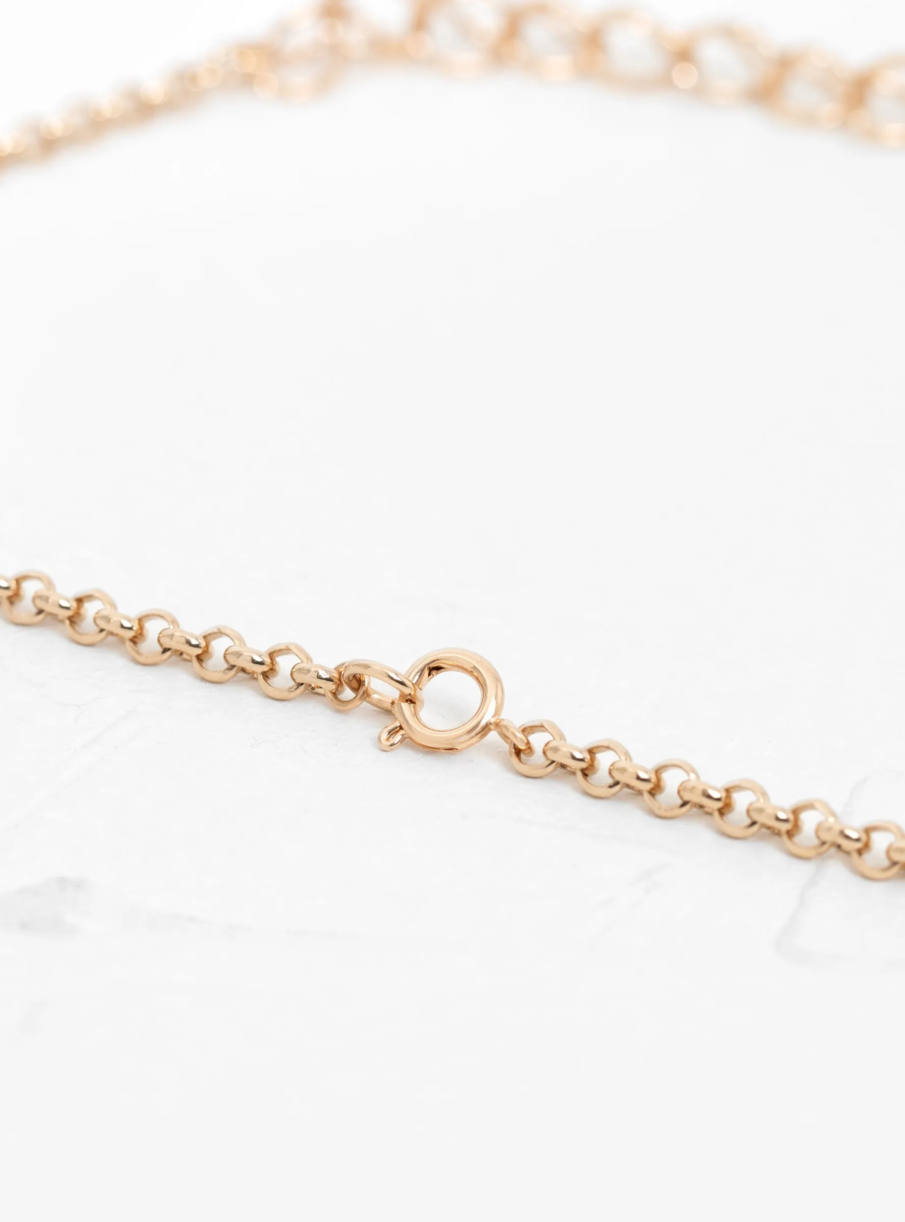 Round Link & Chain Gold-Plated Necklace