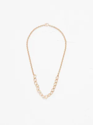 Round Link & Chain Gold-Plated Necklace