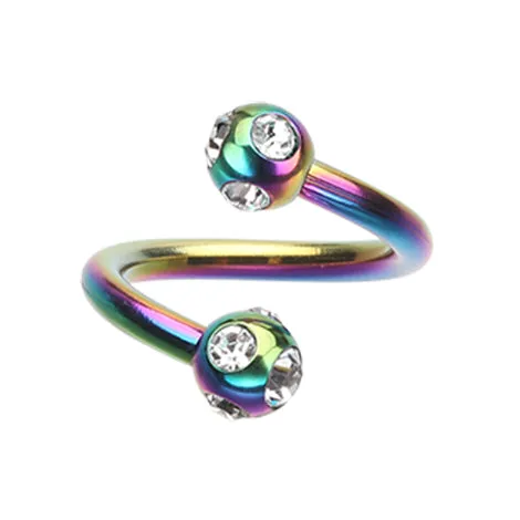 Royale Metallics Multi Gem Spiral Twisters