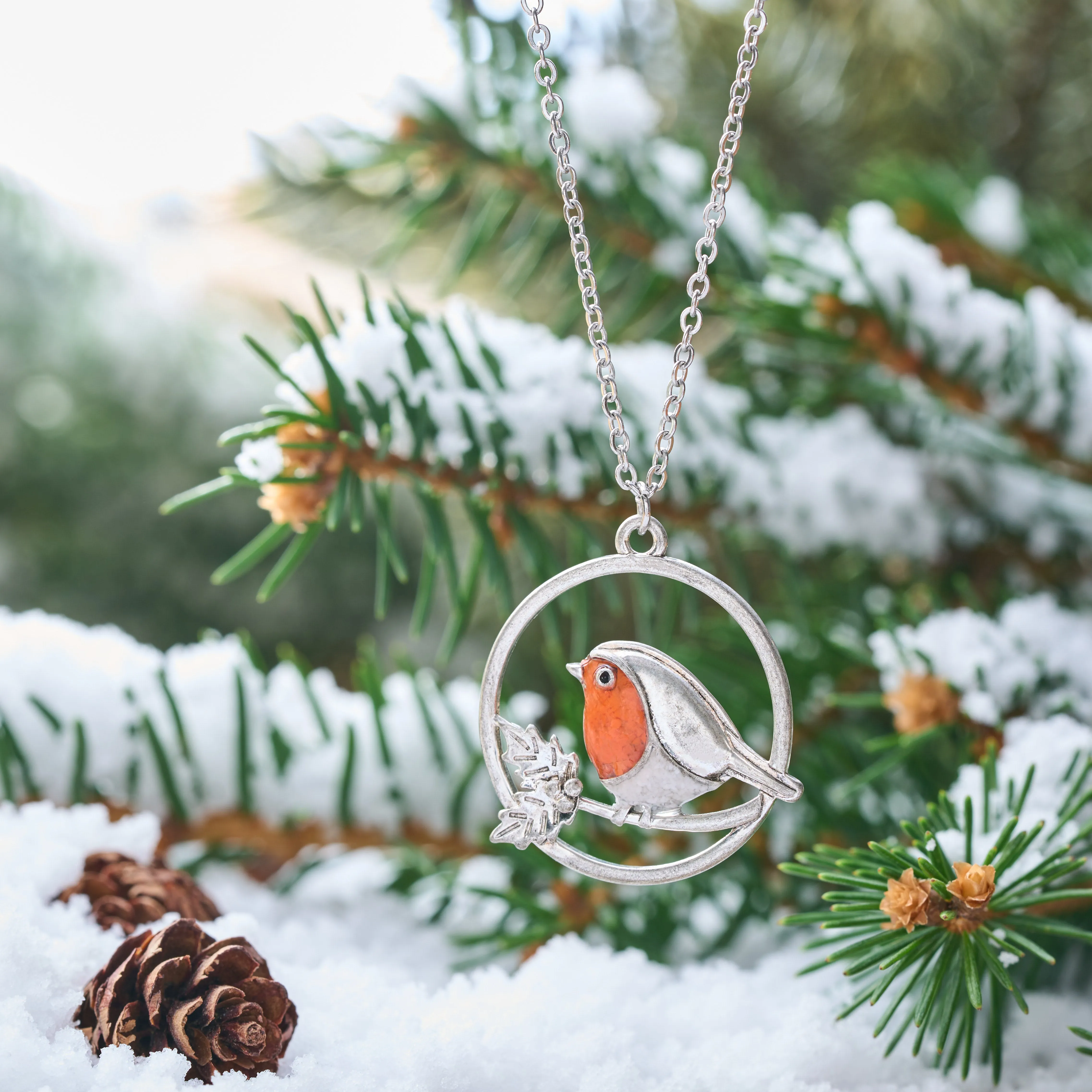 Sand Robin Branch Necklace