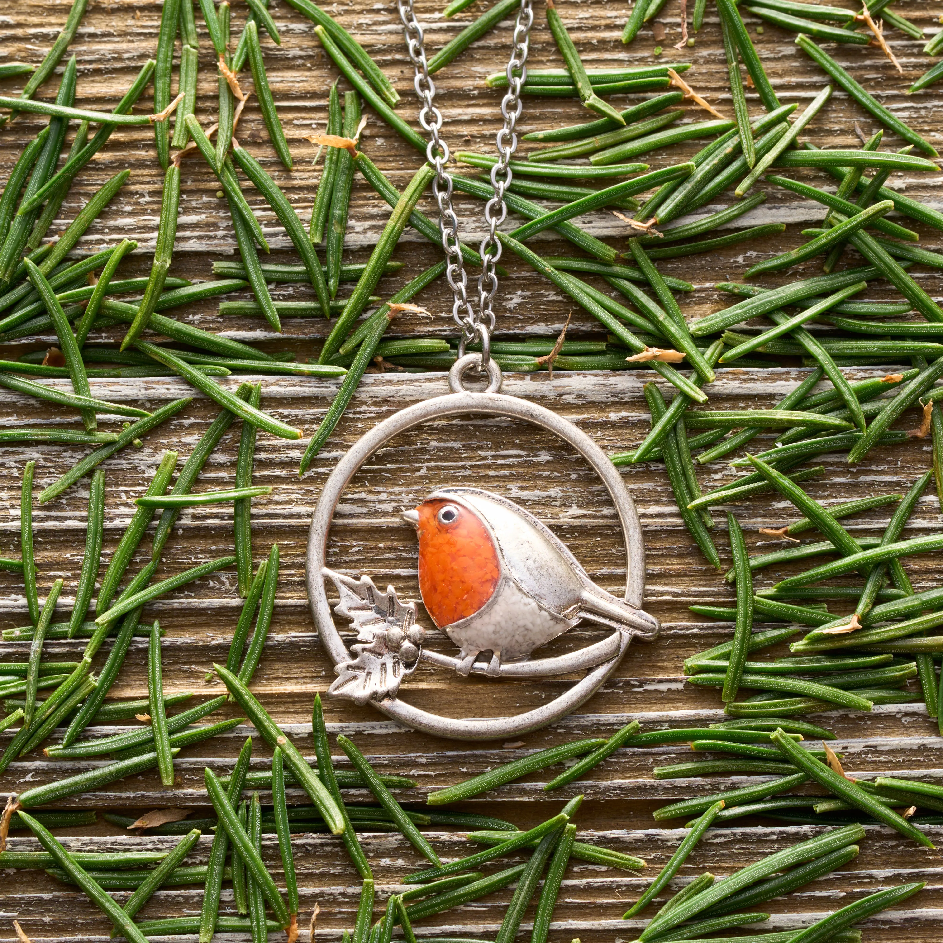 Sand Robin Branch Necklace