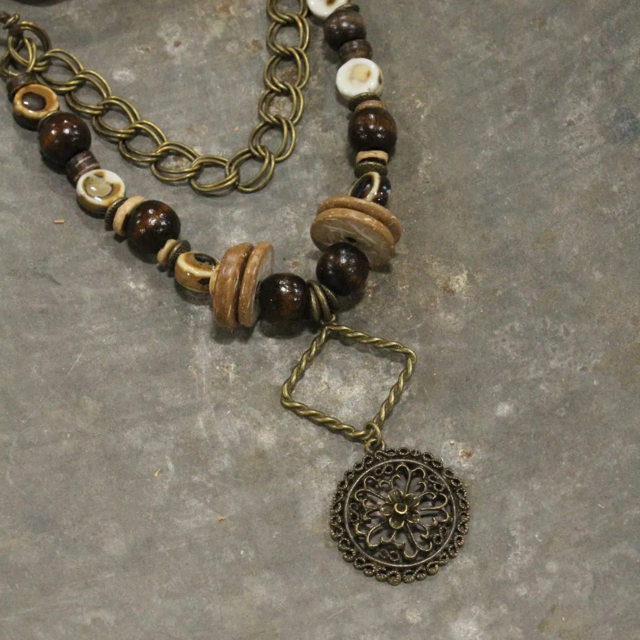 Sedona Earth Tones & Stone Layered Necklace