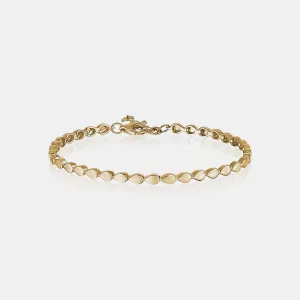 Solid Gold Pear Shape Bracelet