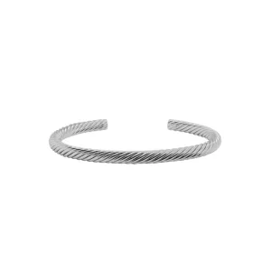 Sterling Silver Twist Pattern Cuff Bracelet