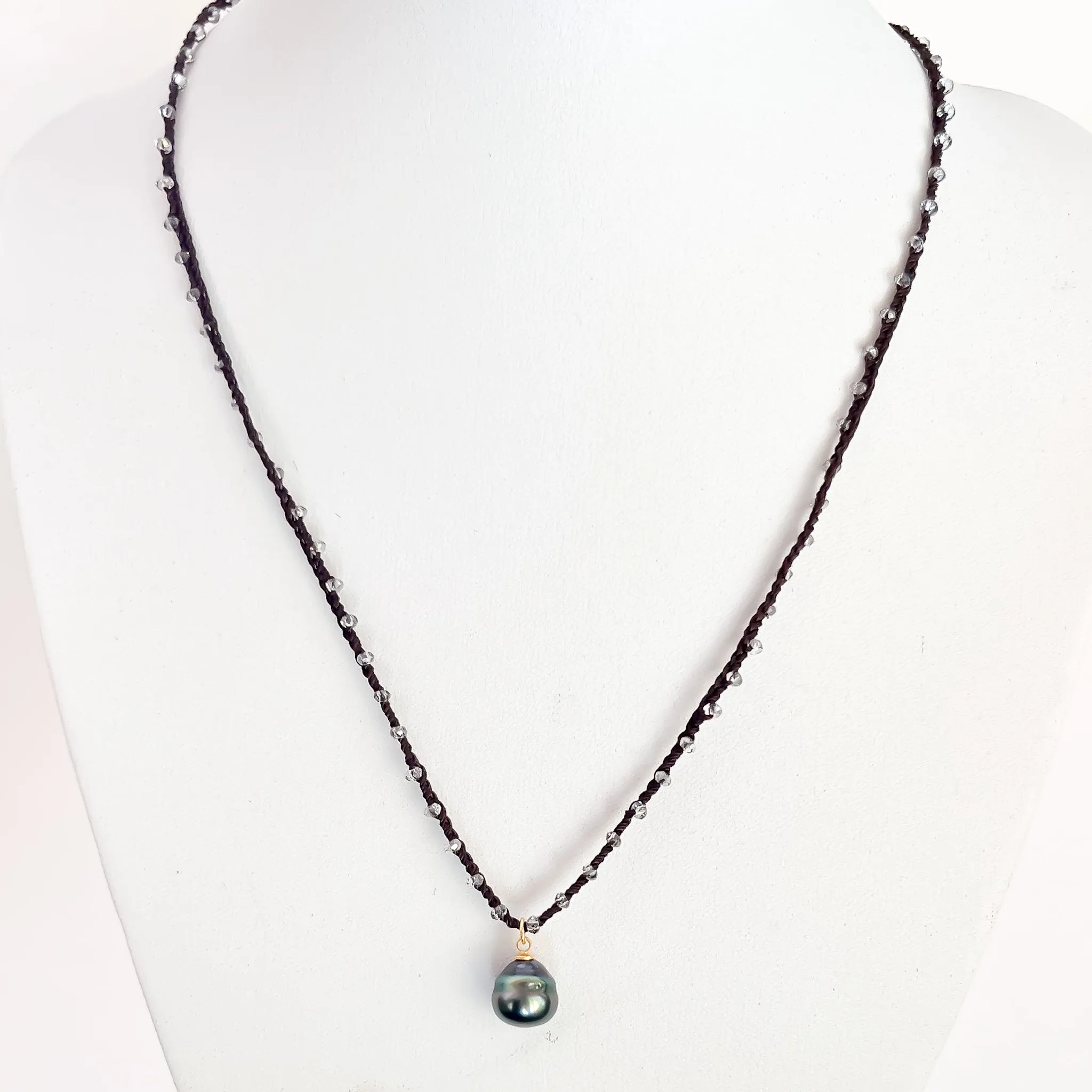 Tahitian Pearl Crochet Necklace