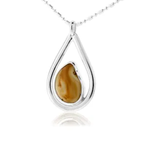 Tear Drop Elk Ivory Pendant