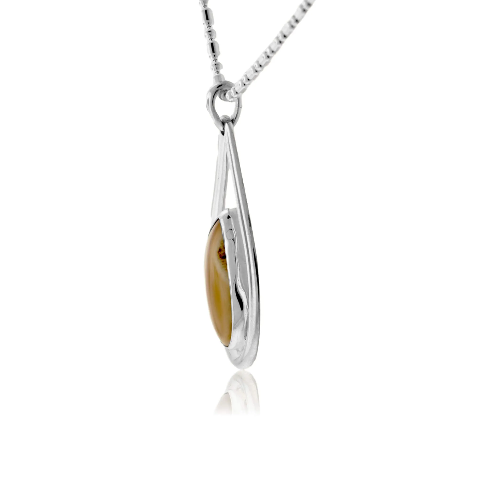 Tear Drop Elk Ivory Pendant