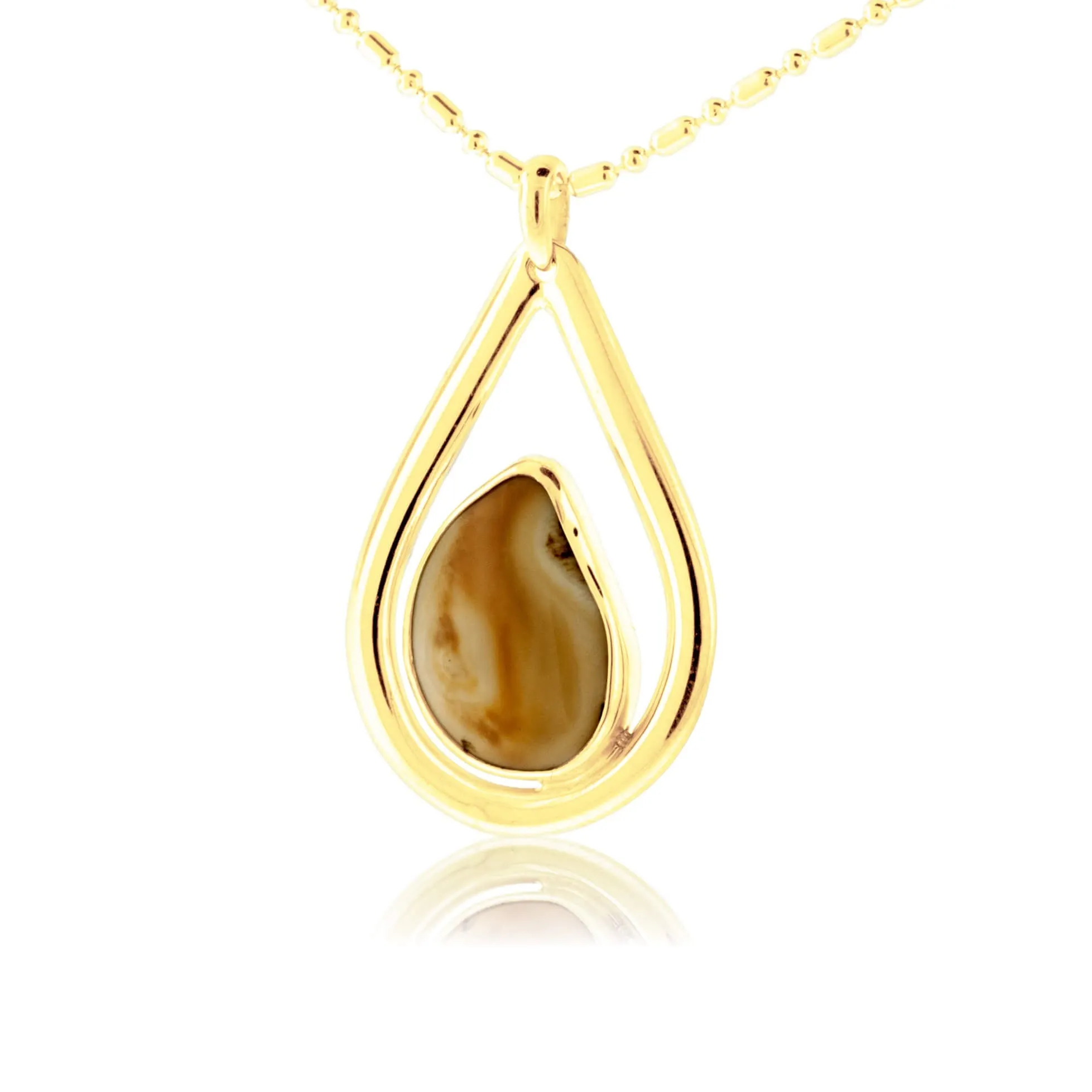 Tear Drop Elk Ivory Pendant