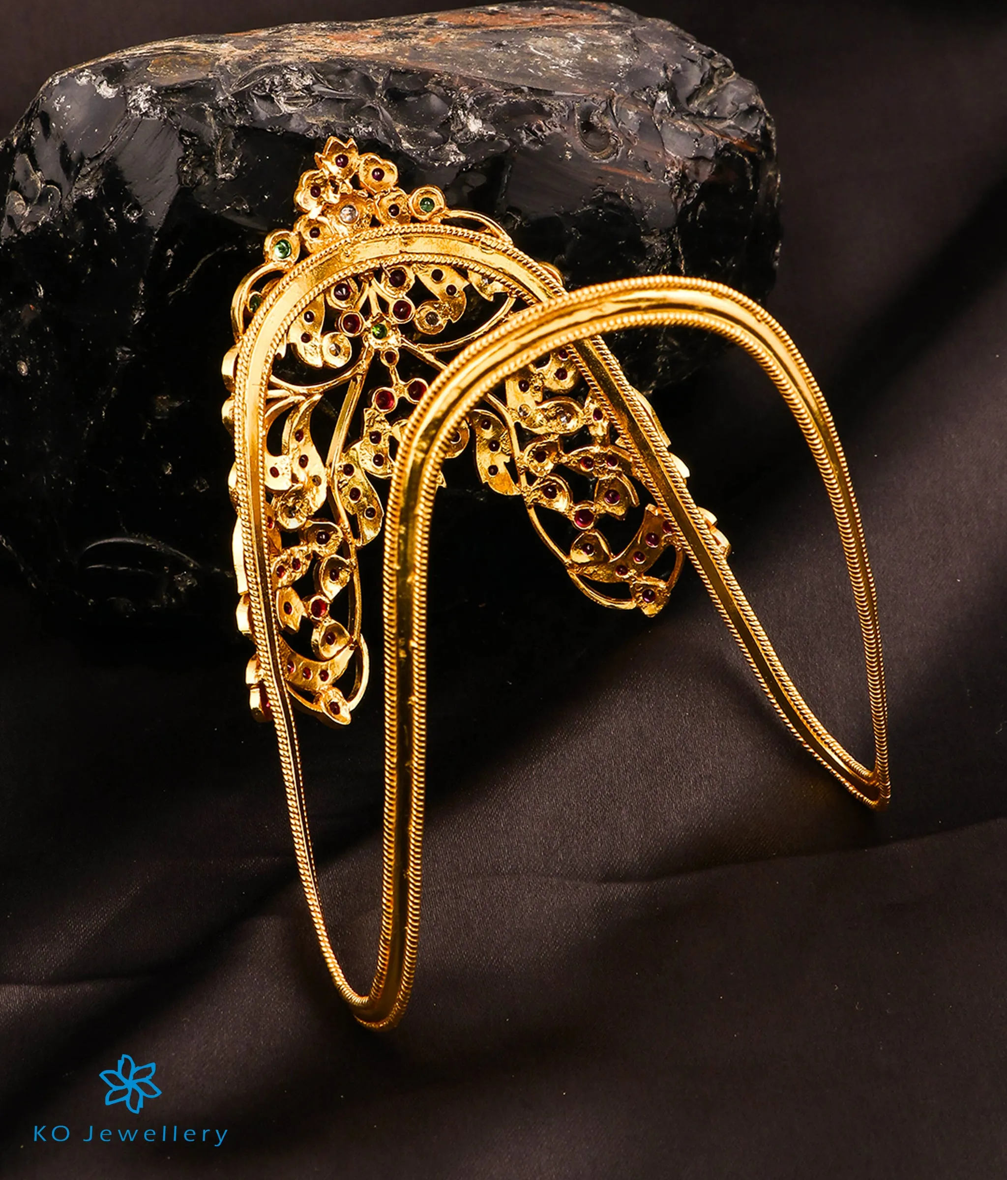 The Vedya Silver Floral Bridal Armlet or Vanki