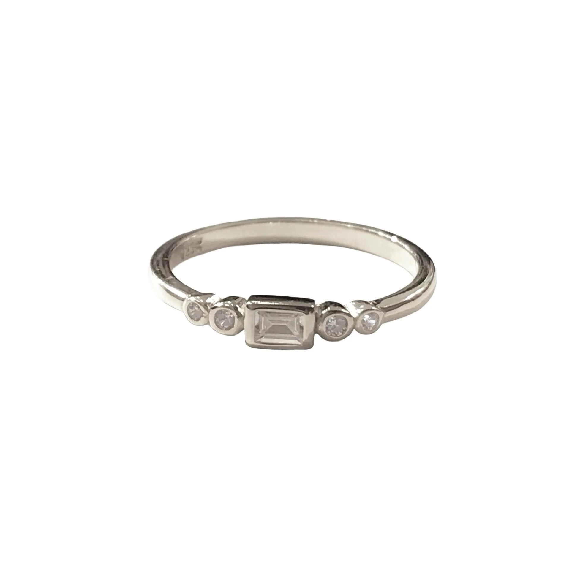 Thick Baguette Bezel Ring