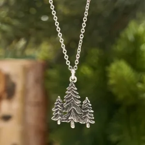 Triple Pine Tree Necklace