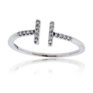 Vertical Diamond Bars with Space Ring