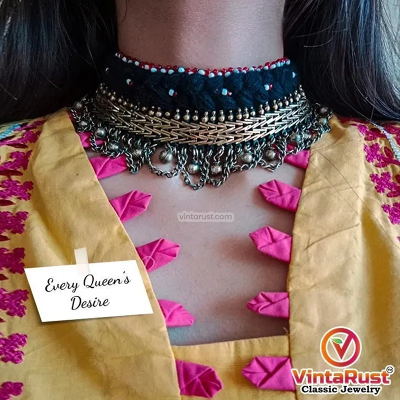 Vintage Ethnic Tribal Chokar with Vintage Bells