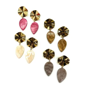 Wafer Glow Statement Earrings