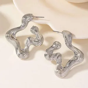 Women's Retro Style Groovy Exaggerated Earrings