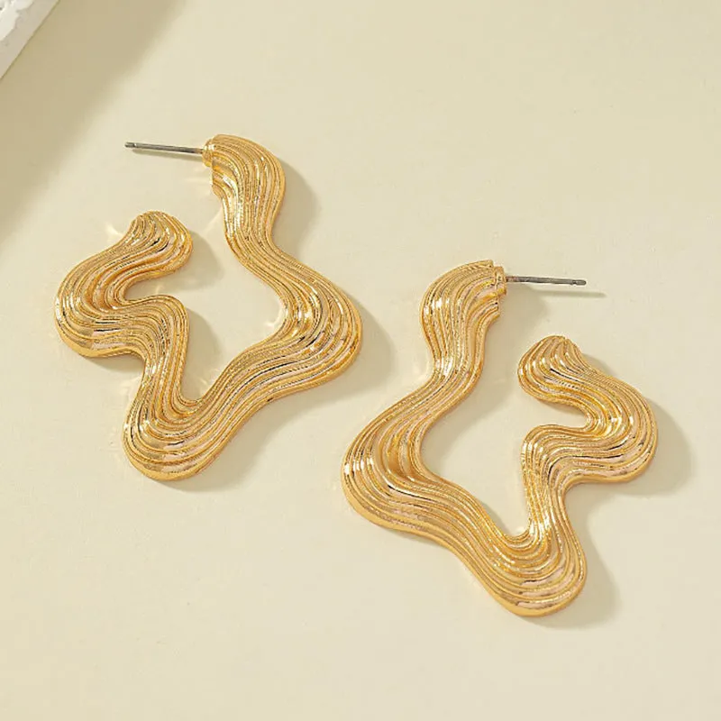 Women's Retro Style Groovy Exaggerated Earrings