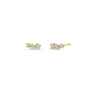 Zoë Chicco 14K Yellow Gold Graduated Curved Prong Studs